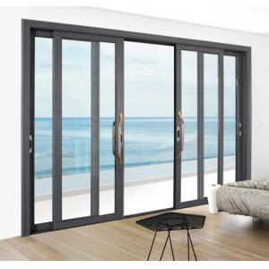 China Internal Lockable Accordion Aluminum Sliding Door with Slim Frame and High Energy Efficiency wholesale