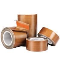 China Brown PTFE Seal Tape Fiberglass Adhesive 1 Inch Teflon Tape on sale