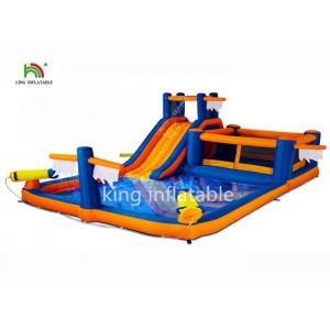 China Inflatable Mini Backyard Monkey Bar Slides For Child / 4.5*8m Pool Water Slide supplier