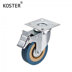 Blue Plastic Shopping Trolley Industrial Rotating Wheel with 75mm/100mm/125mm Diameter