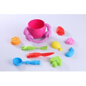 China Pink Color Crab Claw Bucket Beach Sand Toys Set Vegetable And Animal Shape supplier