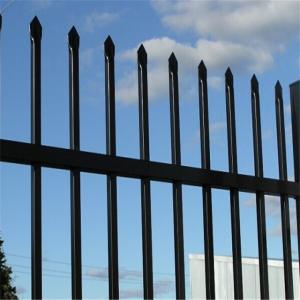 China Powder Coated Steel Security Fence , Wrought Iron Spear Top Steel Palisade Security Gates supplier