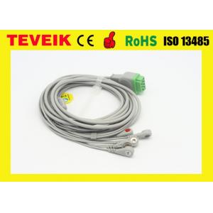 China Teveik Factory Reusable GE Marquette 5 leads 11pin ECG Cable For Patient Monitor supplier