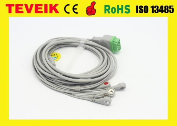 Teveik Factory Reusable GE Marquette 5 leads 11pin ECG Cable For Patient Monitor