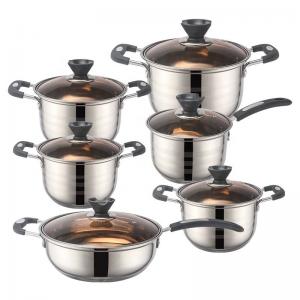 El Cookware de los potes de cocinar de acero inoxidables y de las cacerolas del sistema del PCS del nuevo anuncio 12 fija cocinar el sistema de los potes de la sopa