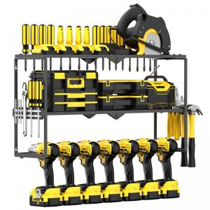 China 7 Drill Holders Metal Tool Box Organizers for Easy Cordless Drill and Tool Organization supplier
