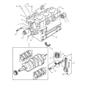 China 9T-7761 Engine 1970554B Kit Piston .050 Cylinder Liner 9T7761 Piston Ring 197-0554 supplier