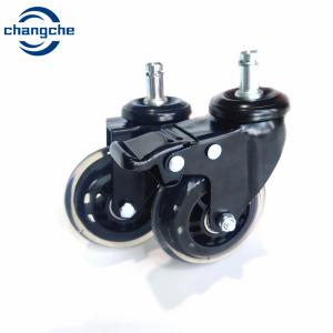 China 50mm PVC PU Material Universal Caster Wheels With Lock Bearing supplier