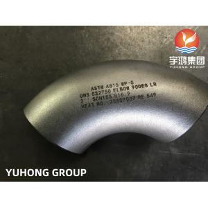China B16.9 Pipe Fitting ASTM A815 UNS S32750 Super Duplex Steel Elbow 90 Degree supplier