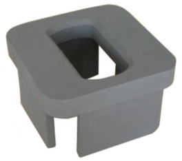 Prise ISO surélevée soudable, type unique. À utiliser pour l'empilage des conteneurs comme contrepartie de plusieurs types de verrous tournants, de pieds rotatifs et autres.