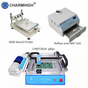 China PCB Assembly line: Stencil printer 3040 , CHMT36VA smt machine , BRT-420 Reflow Oven supplier