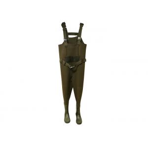 China Fly Neoprene Fishing Waders Warm Customized Eco Friendly In Green Color supplier