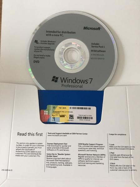 Original Windows 7 OEM Pack , Microsoft Windows 7 Professional 64Bit