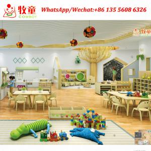 Children wood table and chairs Wooden Montessori School Furniture factory in China