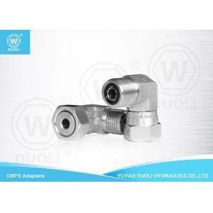 China 90° Elbow Male To Female ORFS Adapters Hydraulic Fittings With White Zinc Plated wholesale