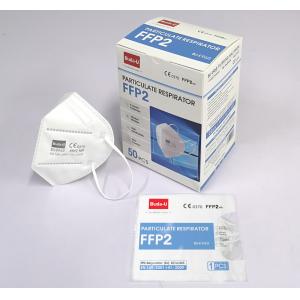 China 50pcs White Disposable FFP2 Particulate Respirator For Men And Women supplier