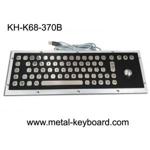 China IP65 Black Metal Computer Industrial Keyboard with Stainless steel Trackball supplier