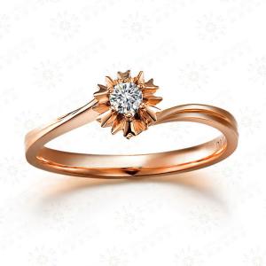 High Quality 18K Rose Gold Diamonds Engagement Ring for Women (GDR002)