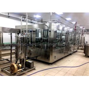 China 40 Rinsing Heads Juice Bottling Machine , Automatic Juice Filling Machine 6250*3050*2400mm supplier