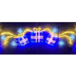 lighted outdoor christmas street decorations gift boxes