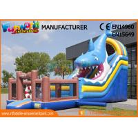 China Giant Animal Shark Inflatable Dry Slide For Entertainment / Blow Up Bouncer on sale