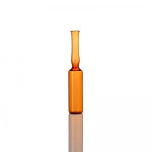 25ml amber high durable resistant to chemical attack thermal shock borosilicate glass ampoule