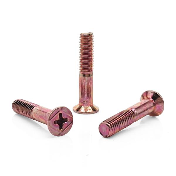 DIN Standard PVD Coated Stainless Countersunk Phillips Screw Half Thread for Mechanical Dimensions Testing