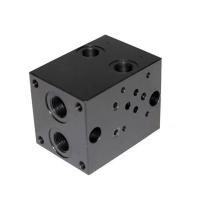 China CNC Milling Hydraulic Distribution Manifold Black Anodized Treatment Surface on sale