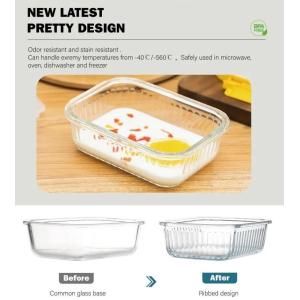 China Borosilicate Glass Food Container with Airtight Cool Lock Lid wholesale