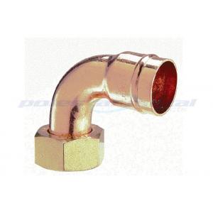 China Copper Straight Tap Connector , 15mm To 22mm Flexible Tap Connector With Threaded Hose Barb Ends supplier