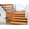 China Diy Design Modern Floating Stairs , Fancy Steel And Wood Staircase Design wholesale