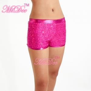 China Metallic Edged Dance Wear Accessories Gym Sequin Dance Shorts For Sports Performance supplier