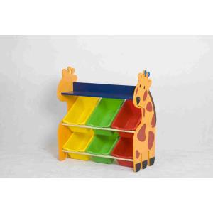 China Giraffe Shape Kids Toy Storage Organizer , Plastic Toy Storage Bins Shelf supplier