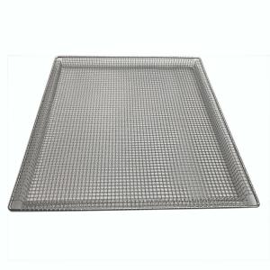 China 304 Grade Stainless Steel Crimped FDA Wire Mesh Tray on sale 