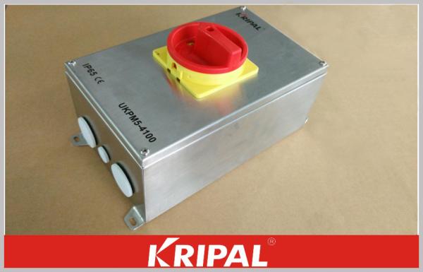 IP65 100A 4 Pole Stainless Steel Enclosed Multi Position Rotary Switch