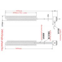 China Anti Corrosion Tubular PTFE Coated Immersion Water Heater For Electroplating Industry on sale