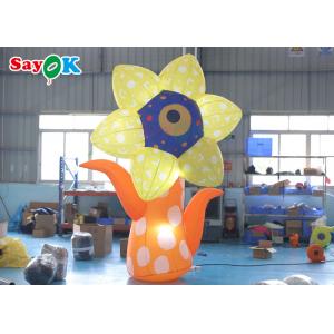 China 3m Inflatable Sunflower For Weekend Crazy Party Wedding Decoration supplier