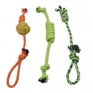 China Small Strong Durable Pet Toys Recycled Training Color Cotton Rope Cat Dog 55g supplier