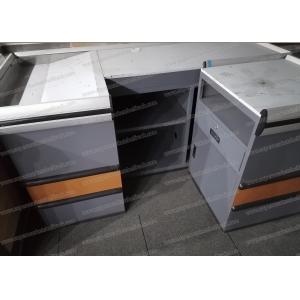 1200MM Aluminum Alloy Supermarket Checkout Counter With Conveyor Belt ISO9001