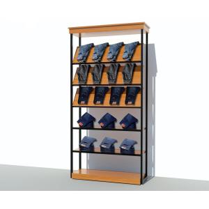 5 Layers Wood Retail Clothing Display Racks For Trousers OEM / ODM Available