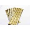 Gold Round Security Self Adhesive Hologram Sticker Labels Semi Gloss Paper