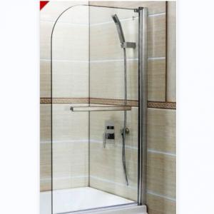 Folding Tempered Glass Shower Screen , OEM Tub Shower Door