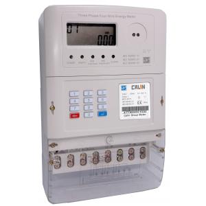 Ultrasonic Welded 3 Phase Electric Meter , 3 Element 4 Quadrant STS Prepayment Meter