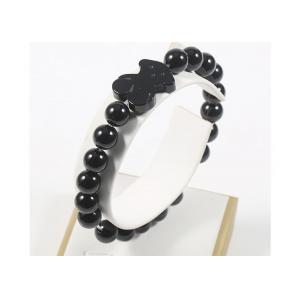 flexible rope polishing black onyx beaded bracelets with charm