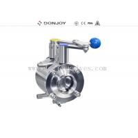 China Sanitary stainless steel butterfly valves , 4 Manual mixing proof butterfly valve on sale