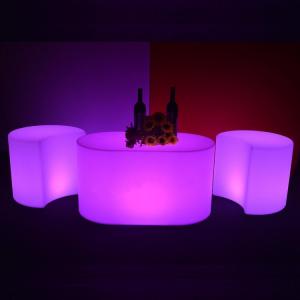 Commercial LED Glow Furniture Stool PE Plastic Material for Bar
