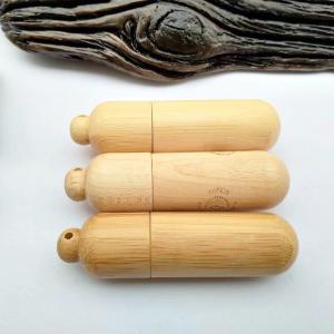 Cylindrical 256GB bamboo usb sticks Custom Wooden Usb Drives For Photographers