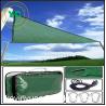Sun Shade Sail 16.5' foot Triangle Shading Canopy Green Breathable Mesh