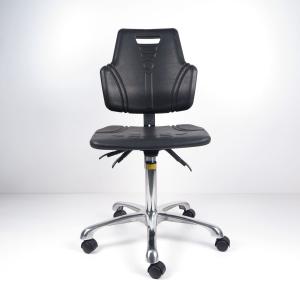 China Soft Self Skinned Polyurethane ESD Safe Chairs With Hooded Swivel Castors supplier