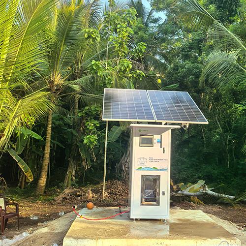 自営業 太陽光発電の水分配給機 逆オスモースで動作するコイン